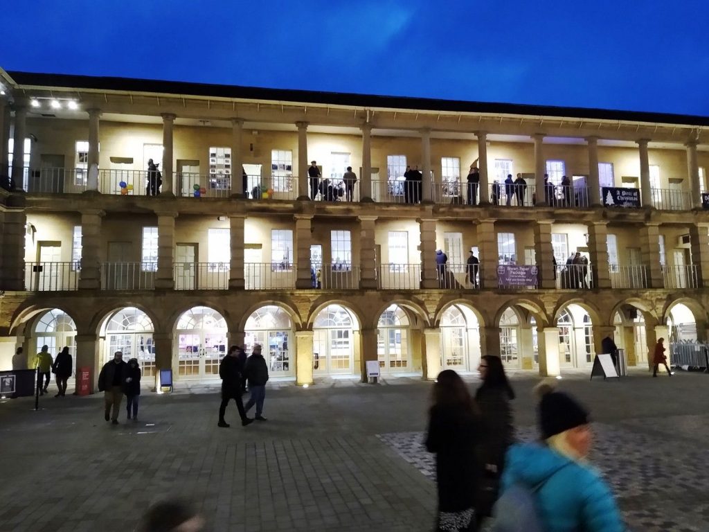In the newly renovated Piece Hall, Halifax